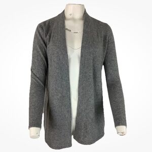 Charter Club Sz XS 100% Cashmere Open Light Travel Business Cardigan Gray